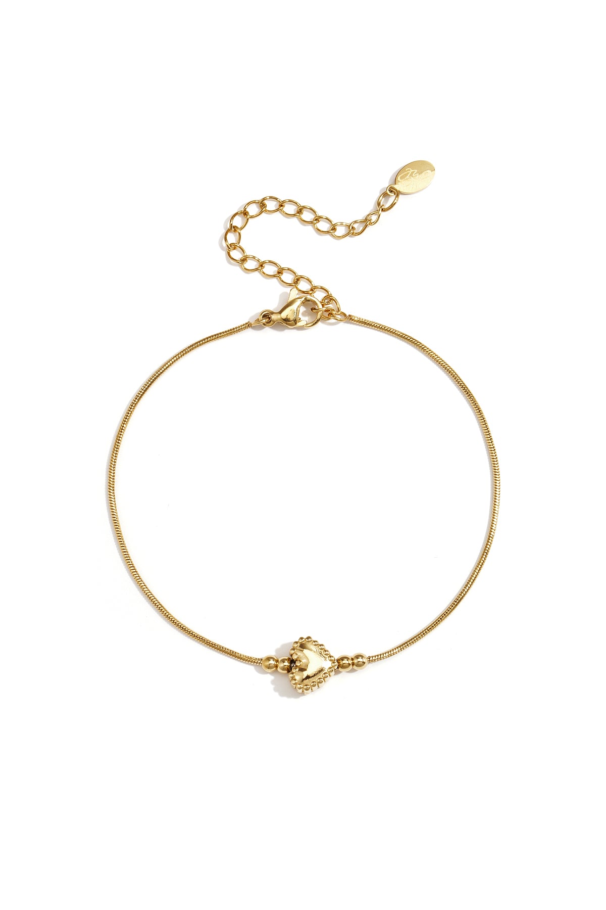 Minimalistisches Armband mit verziertem Herz