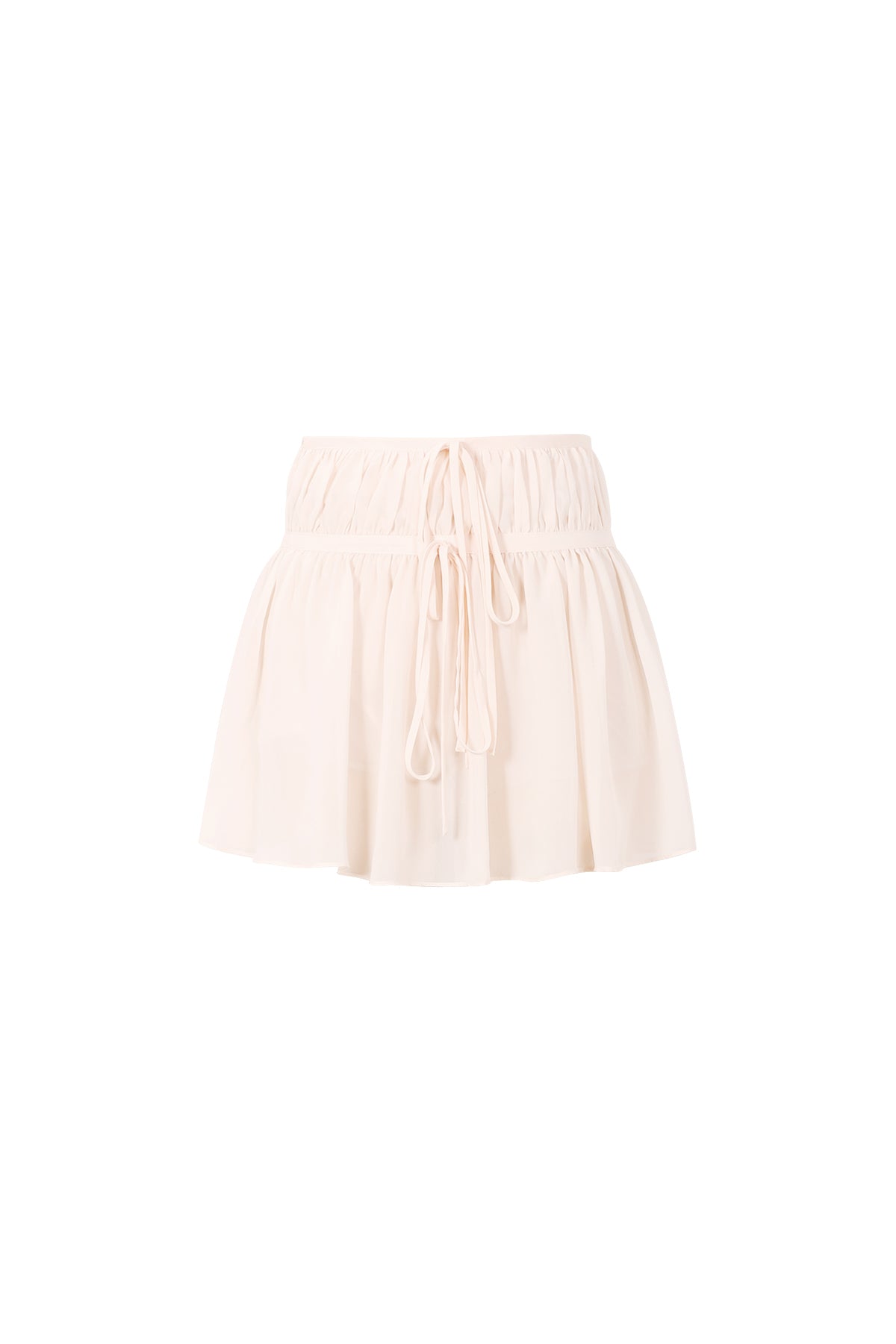 Gimme Spring/Summer Woven Mini Skirt - Apricot, Rose Red & Green