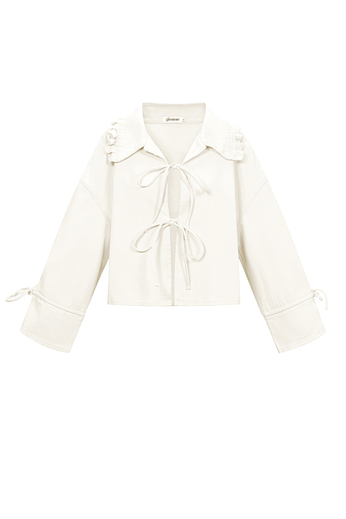Gimme Cotton Bow Jacket: Spring/Summer Casual Elegance