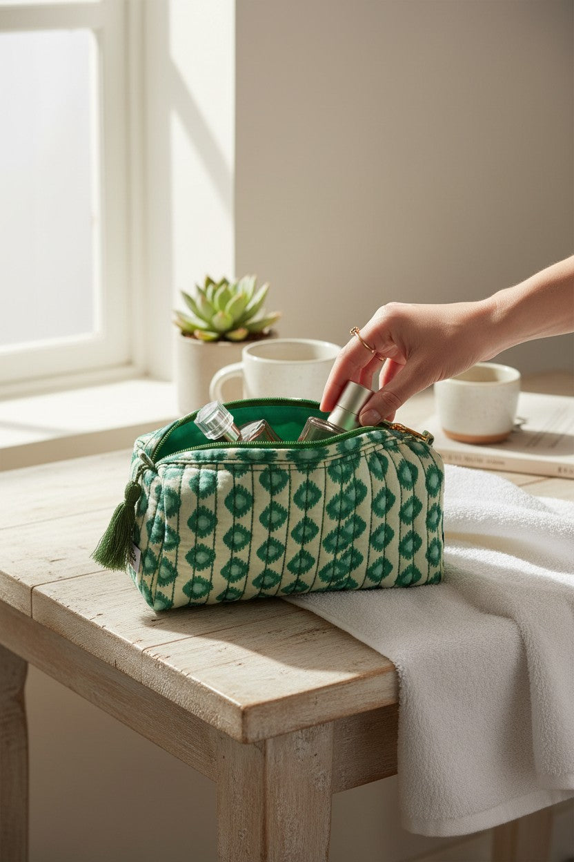 Trousse de toilette femme au charmant look rétro