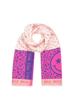 Soft Sponge Winter Scarf in Multicolour, Pink, and Beige