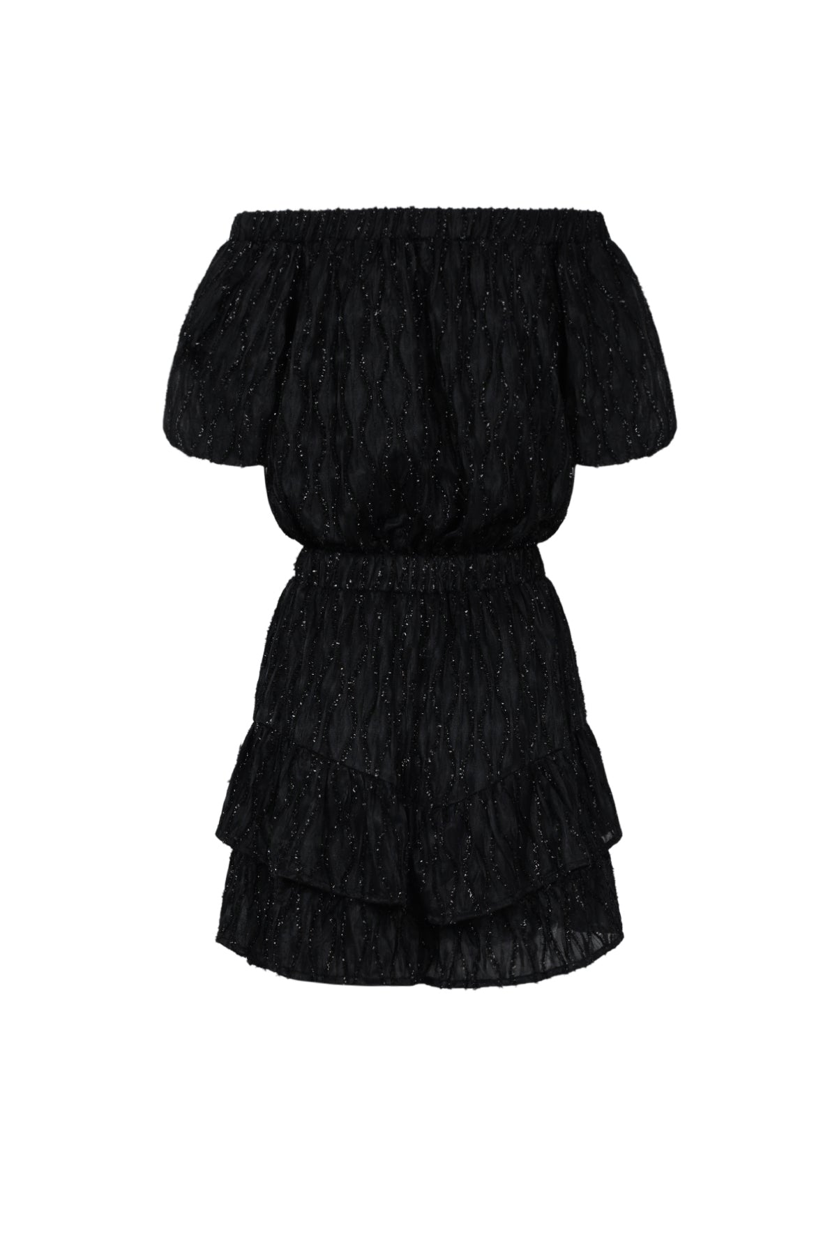 Elegant Apricot & Black Ruffle Edge Bodysuit