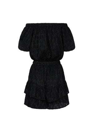 Elegant Apricot & Black Ruffle Edge Bodysuit