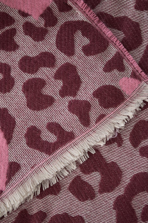 Soft Heart-Print Winter Scarf for Women - Casual & Cozy