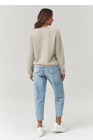 Cardigan model 223258 Makadamia