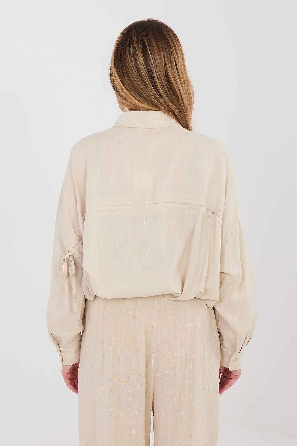 Leichtes Damenhemd mit Leinen & Lyocell – Klassischer Stil mit femininer Rückenbindung