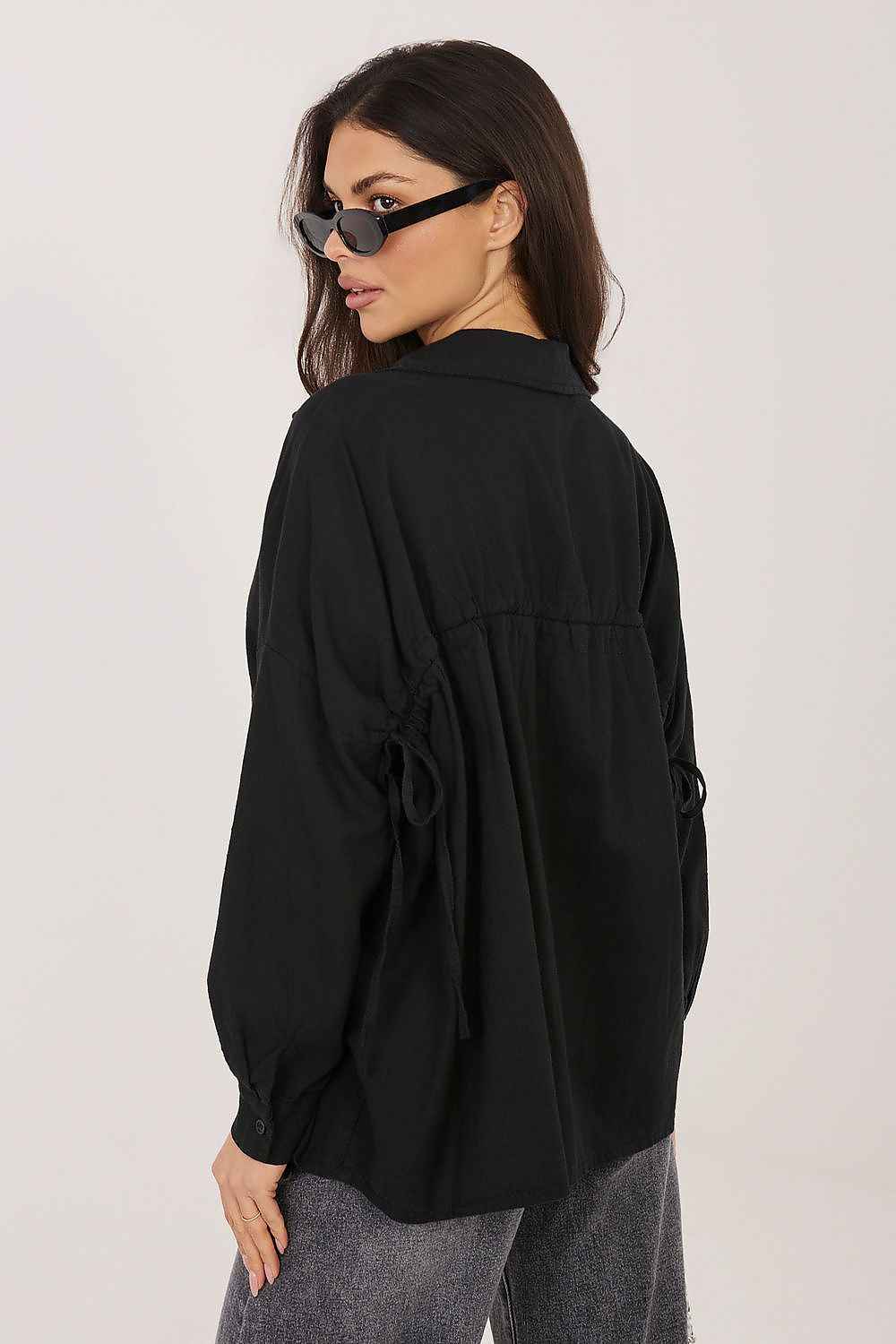 Leichtes Damenhemd mit Leinen & Lyocell – Klassischer Stil mit femininer Rückenbindung