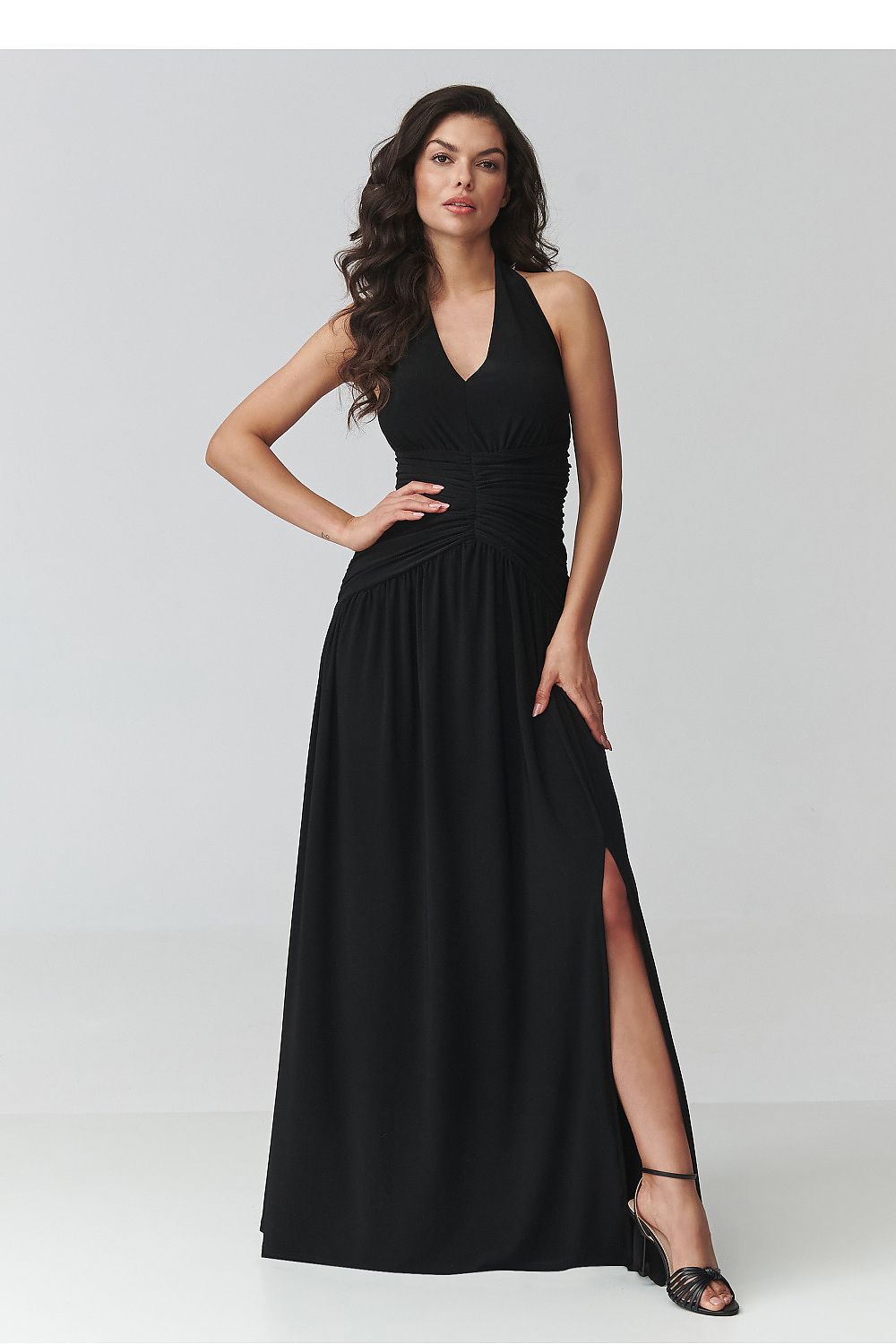 Langes Kleid model 228323 Makadamia