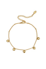Armband mit kleinen baumelnden Herzen