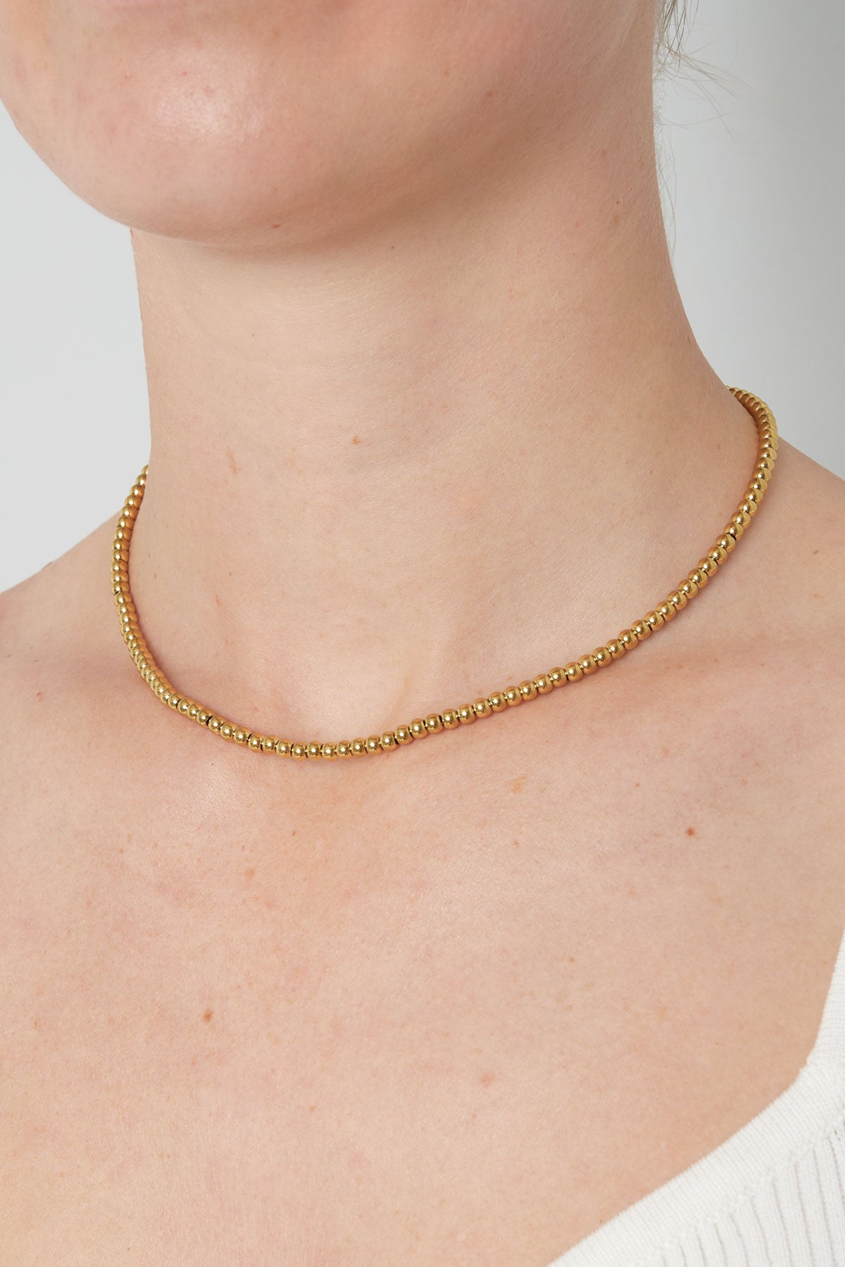 Klassische Perlenkette -5mm