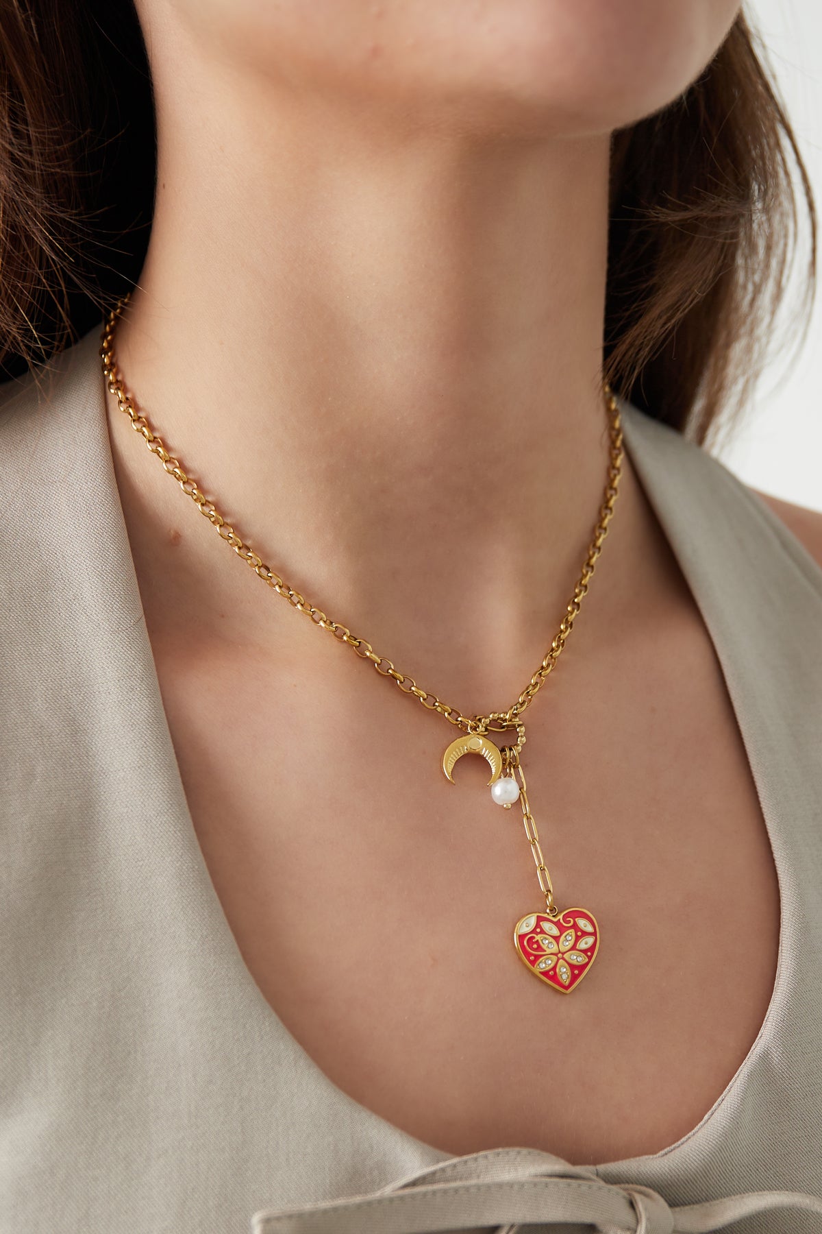 Halskette „Zum Mond“ – Farbe Gold