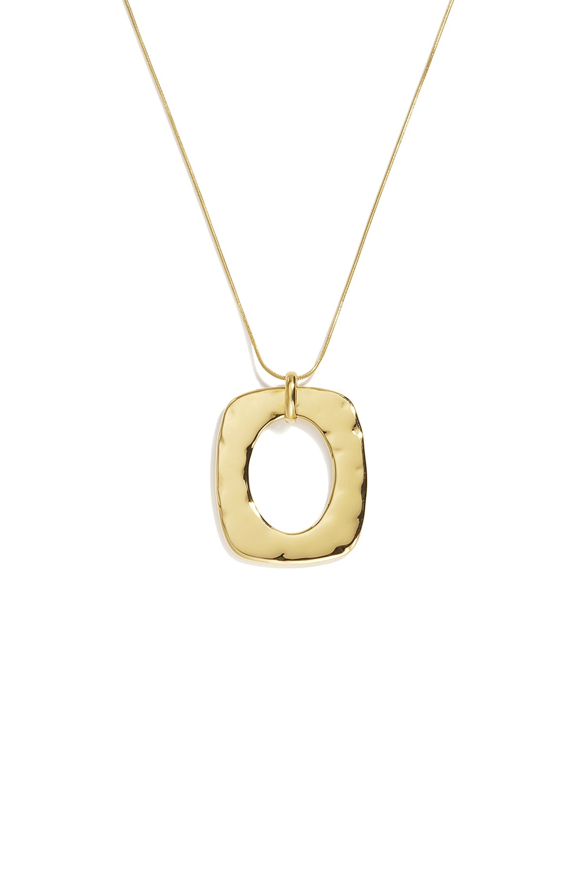 Lange Halskette aus Edelstahl, geometrische Form, schlichte Alltags-Serie, Damenschmuck