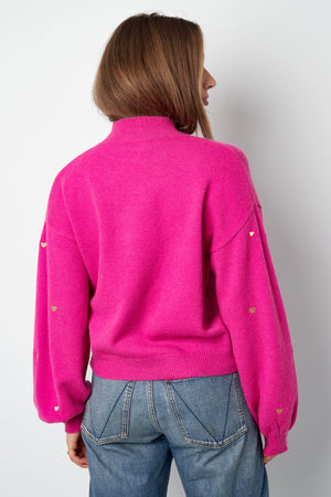 Acryl Strickpullover Casual Herz Muster Herbst/Winter