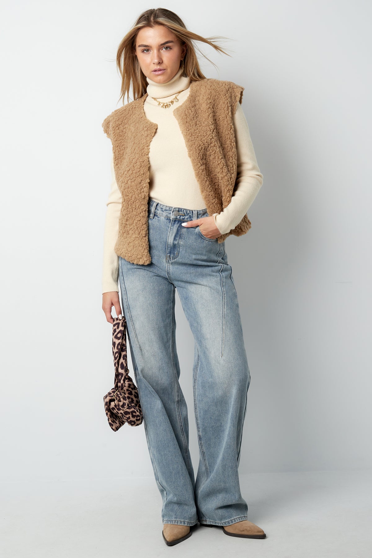 Woven Polyester Fiber Damen Weste Casual Solid Color Fall/Winter