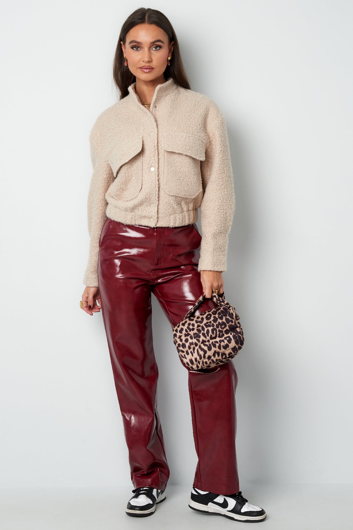 Gewebte Polyesterfaser Damenjacke Casual Einfarbig Herbst/Winter