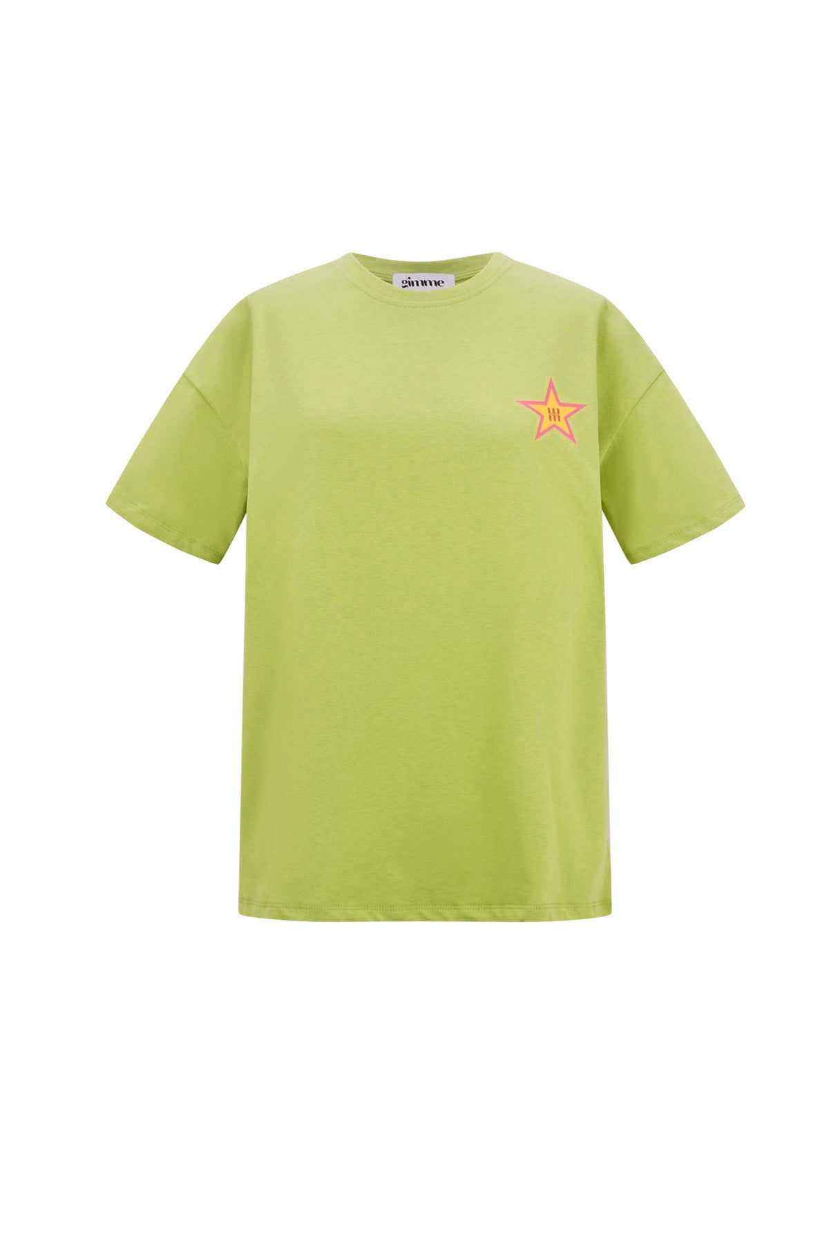 Baumwolle Damen T-Shirt Casual Stern Stickerei