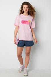 Cotton Damen T-Shirt Street Random Print