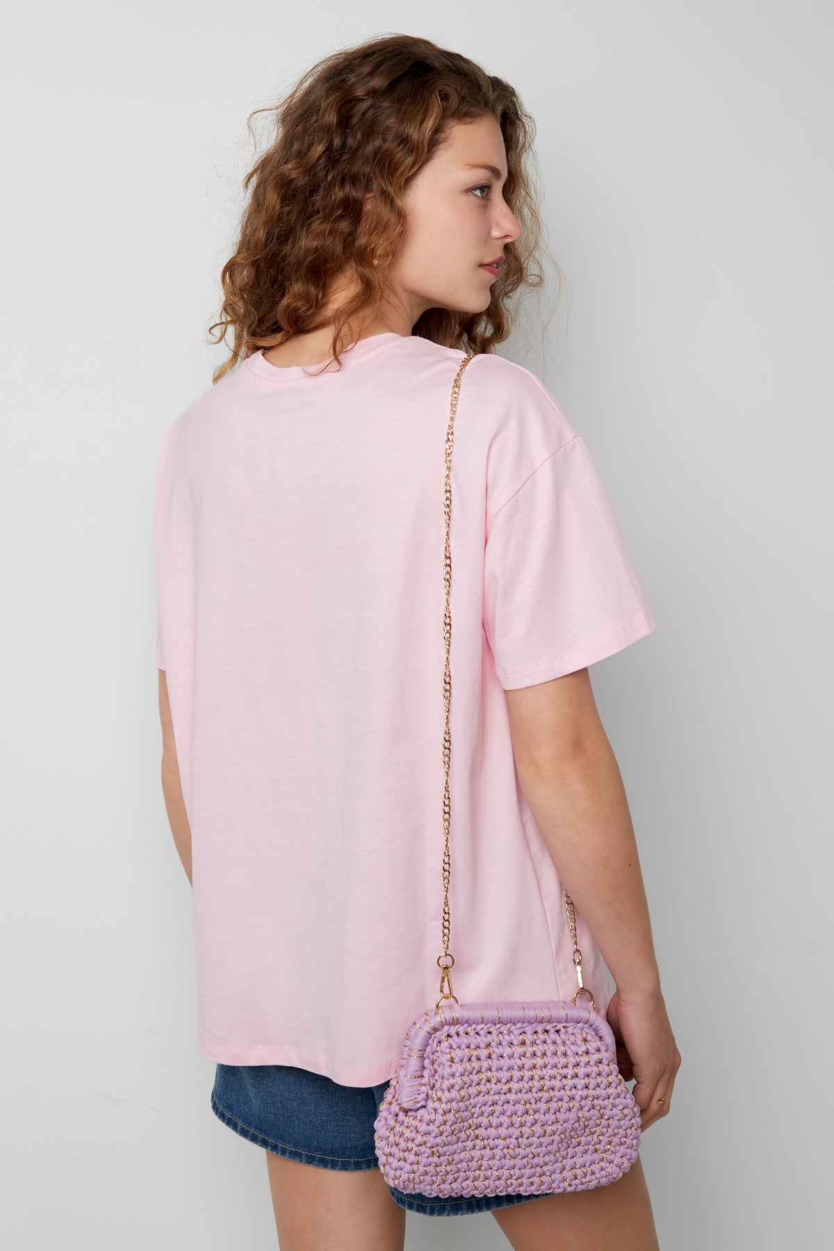 Cotton Damen T-Shirt Street Random Print