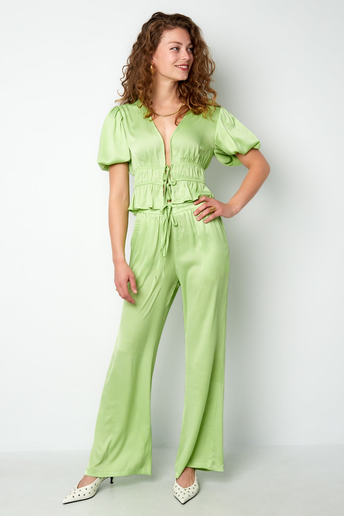 Gewebte Polyester Damen Gerade Hosen Casual Einfarbig Frühling/Sommer