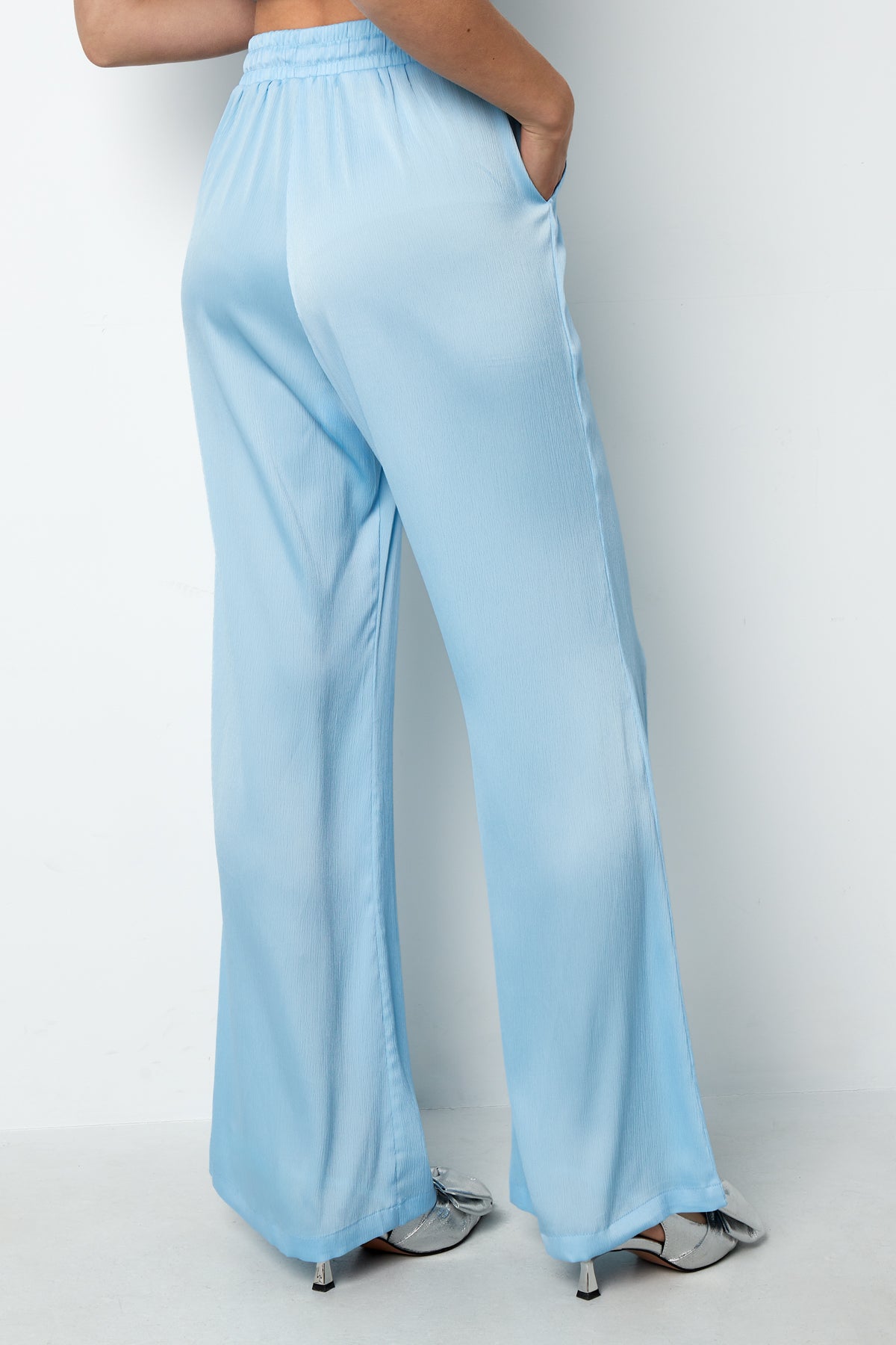 Gewebte Polyester Damen Gerade Hosen Casual Einfarbig Frühling/Sommer