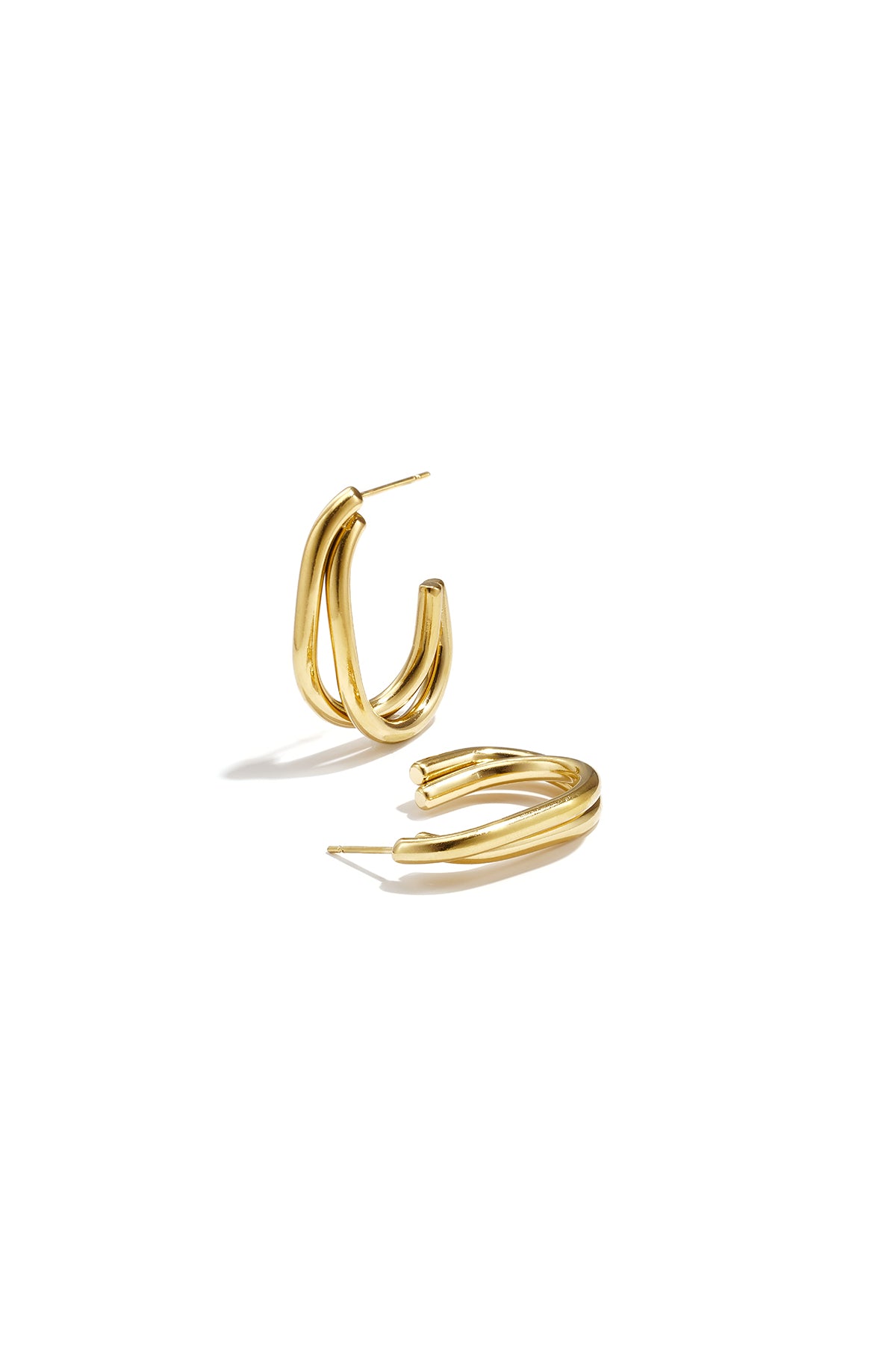 Edelstahl-Creolen, schlicht, elegant, für jeden Tag – Damenschmuck