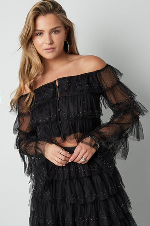 Stylish Black Long Sleeve Top for Spring/Summer