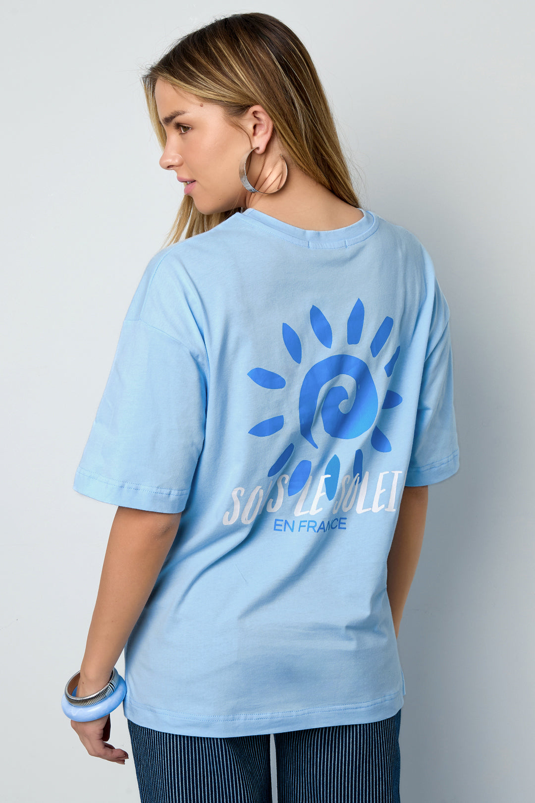 Baumwolle Gestrickte Damen T-Shirt Casual Letters