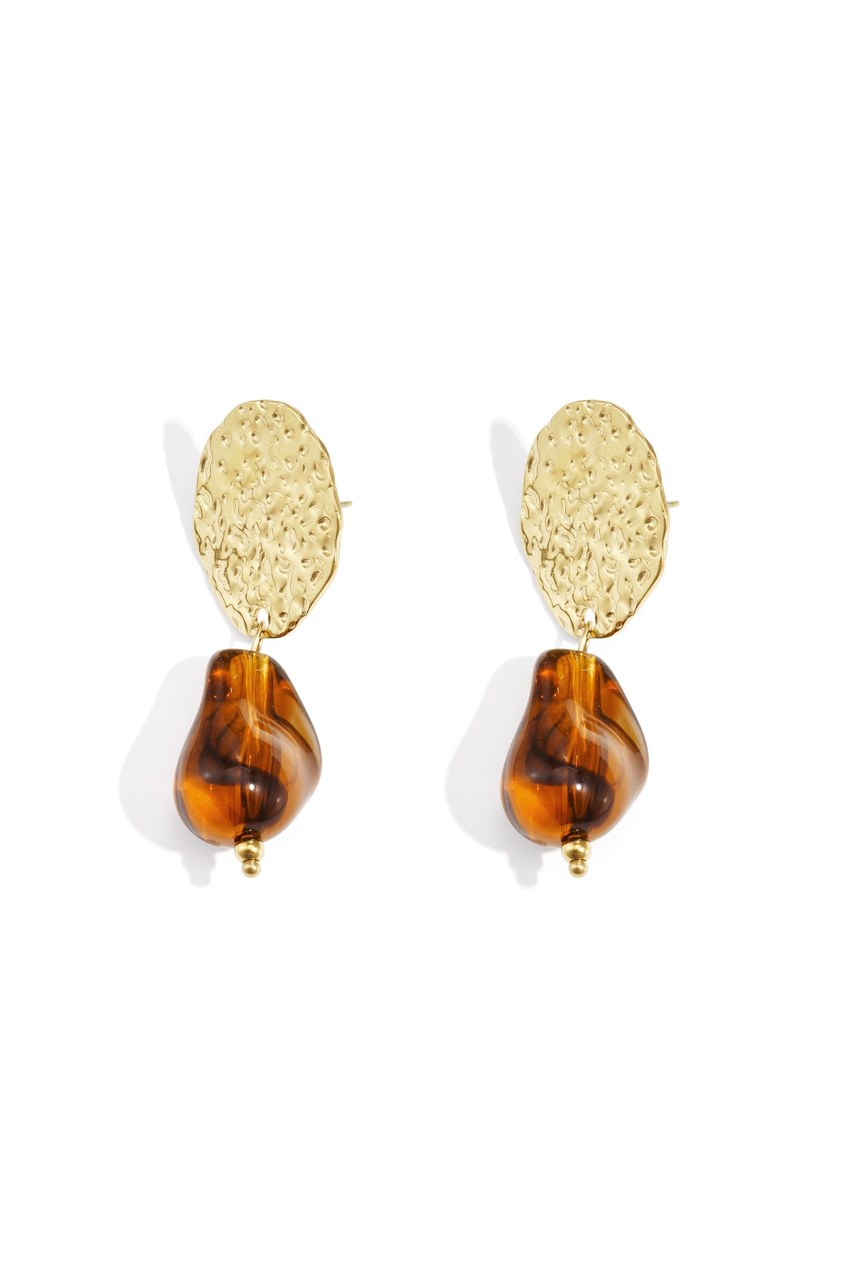 Ohrhänger aus Edelstahl, unregelmäßige Form, lässig-schlichte Serie, Damenschmuck