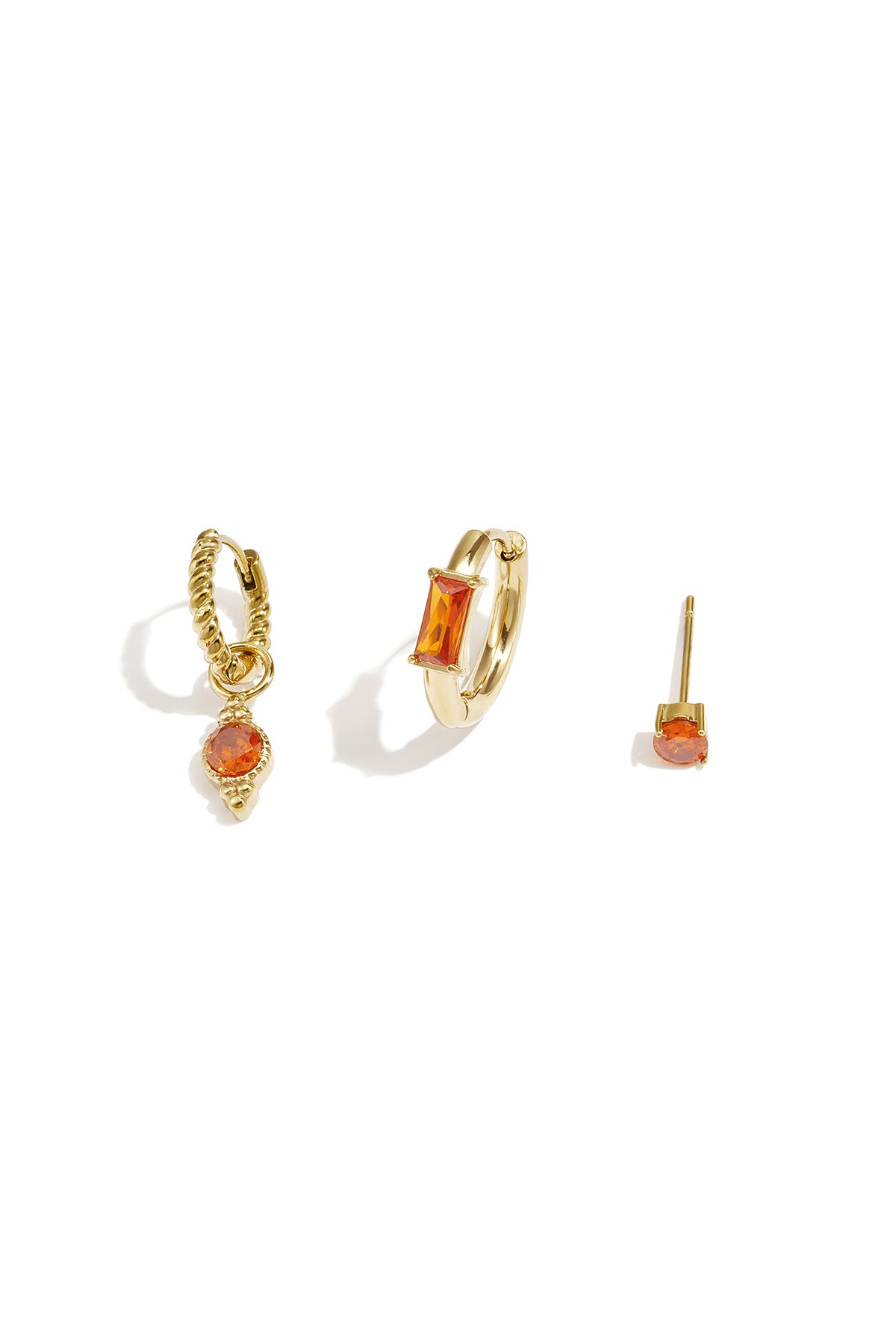 Ohrring-Sets aus Edelstahl, geometrische Form, schlichte Alltags-Serie, Damenschmuck