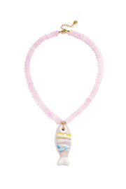 Keramik-Perlenketten, Fischmotiv, Urlaubs-/Strandmotiv, romantische Serie, Damenschmuck