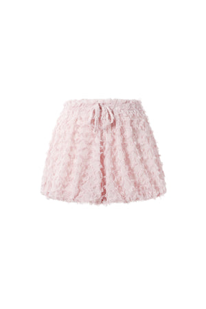 Elegant Pink & White 2-Piece Shorts Set for Spring/Summer