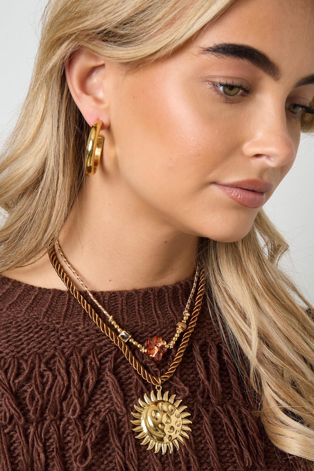 Polyester Perlen Halsketten Blume Casual Täglich Einfache Serie frauen schmuck