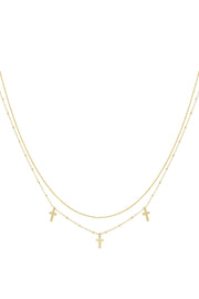   Mehrlagige Halsketten Kreuz Casual Daily Simple Series Damenschmuck