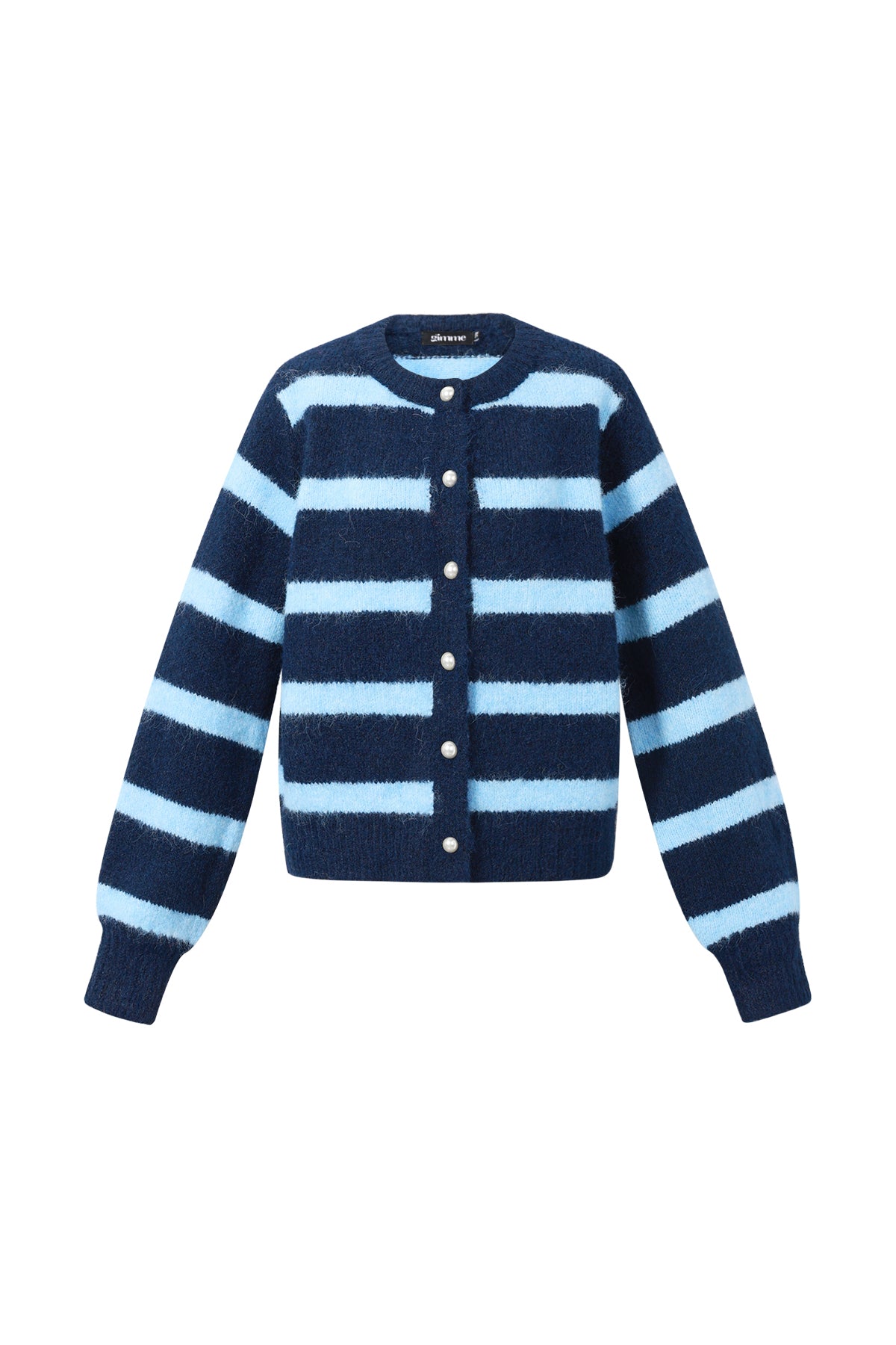 Gestrickte Polyesterfaser Damen-Cardigan Casual Streifen