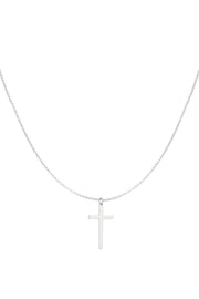 Halskette mit Kreuzanhänger – Silber
