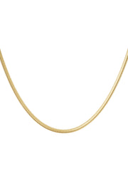 Halskette flach mit Aufdruck - Goldfarbe-4.0MM