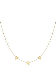 Dreifache Liebeskette – Goldfarbe - Goldfarbefarbe
