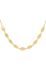 Muschel-Überdosis-Halskette – Goldfarben
