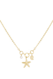 Charm-Halskette „I Sea You“ – Goldfarben
