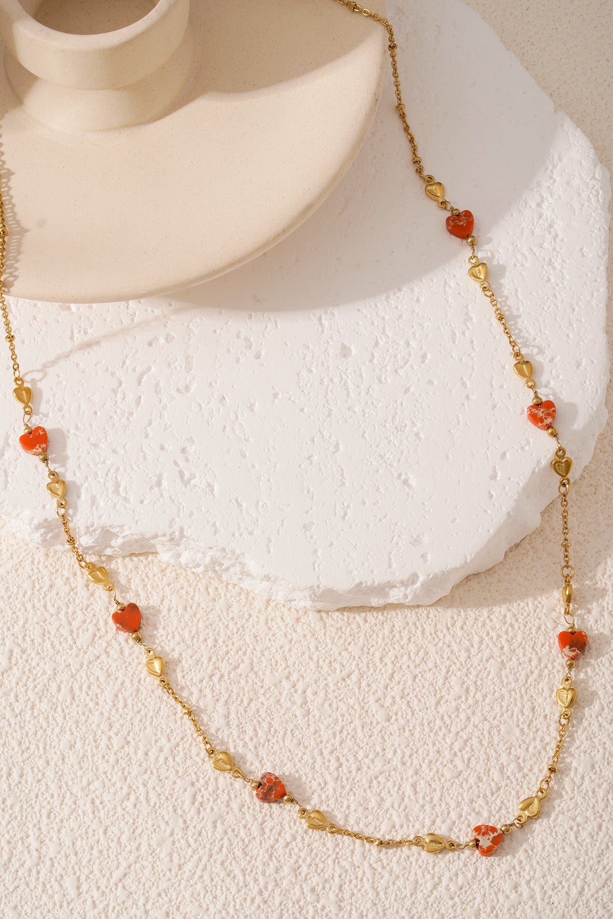 Halskette „Embrace the love“ – Farbe Grün und Gold