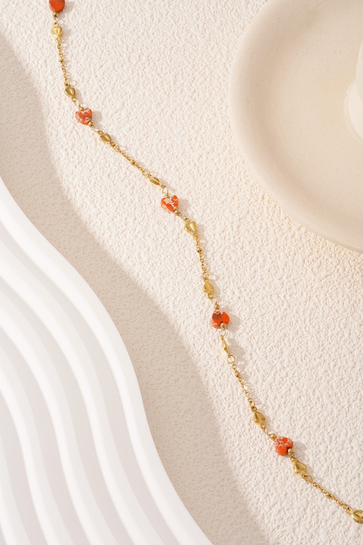 Halskette „Embrace the love“ – Farbe Grün und Gold