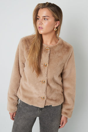 Elegant Off-White and Brown Woven Jackets for Fall/Winter