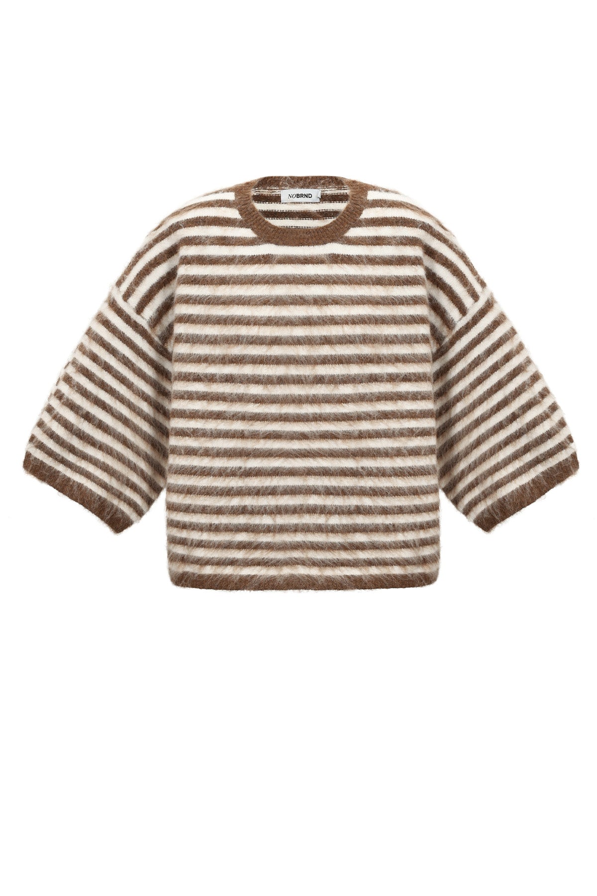 Strickpullover aus Polyesterfaser (Polyester), gestreift, lässige Herbst-/Winterkleidung