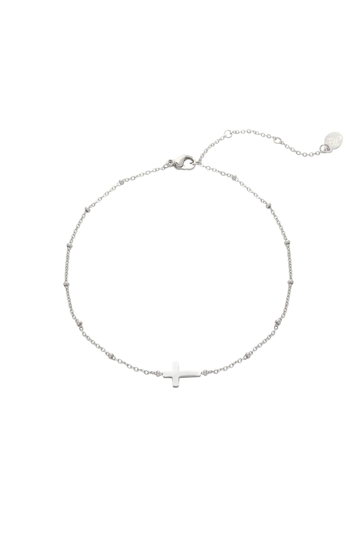 Fussketchen Classic Cross Silber Edelstahl