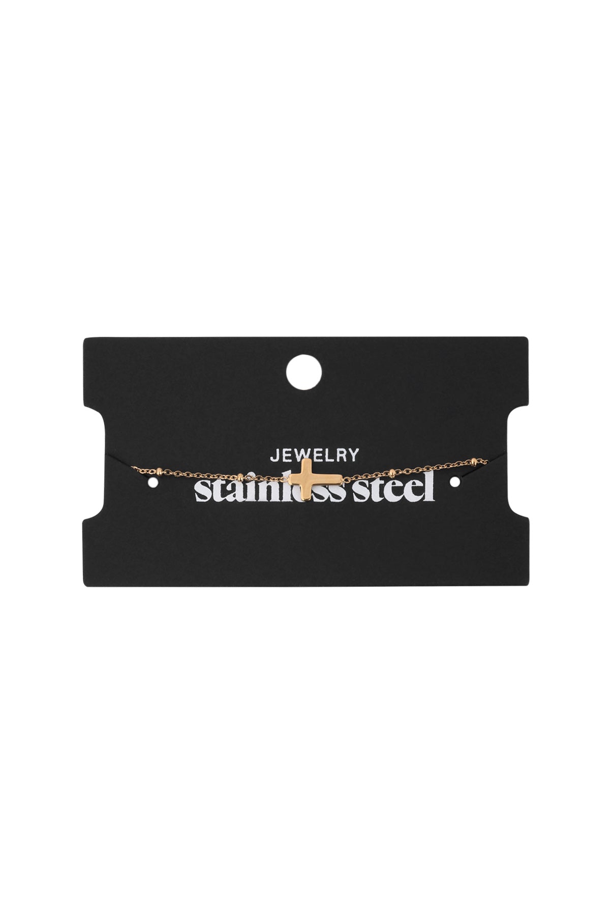 Fussketchen Classic Cross Silber Edelstahl