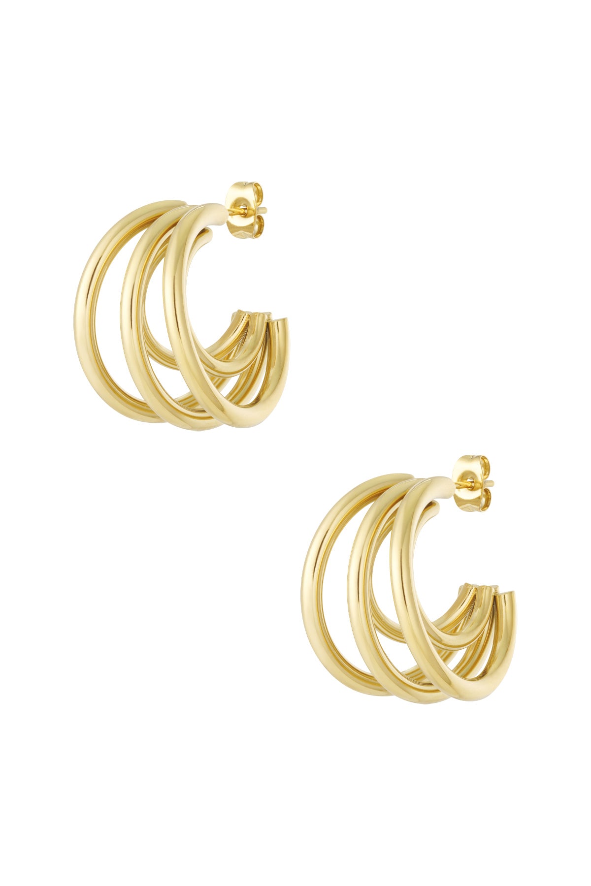 Creolen aus Edelstahl, geometrisch, lässig, täglich, einfache Serie, Damenschmuck