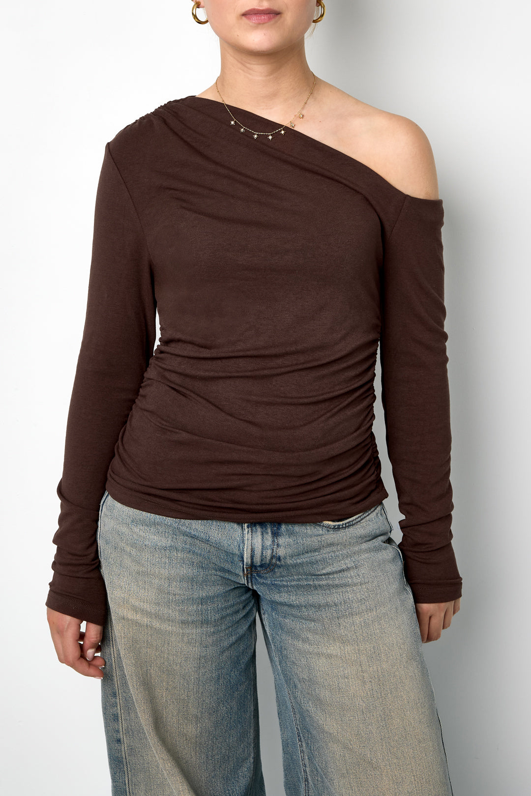 Schulterfreies Langarmshirt