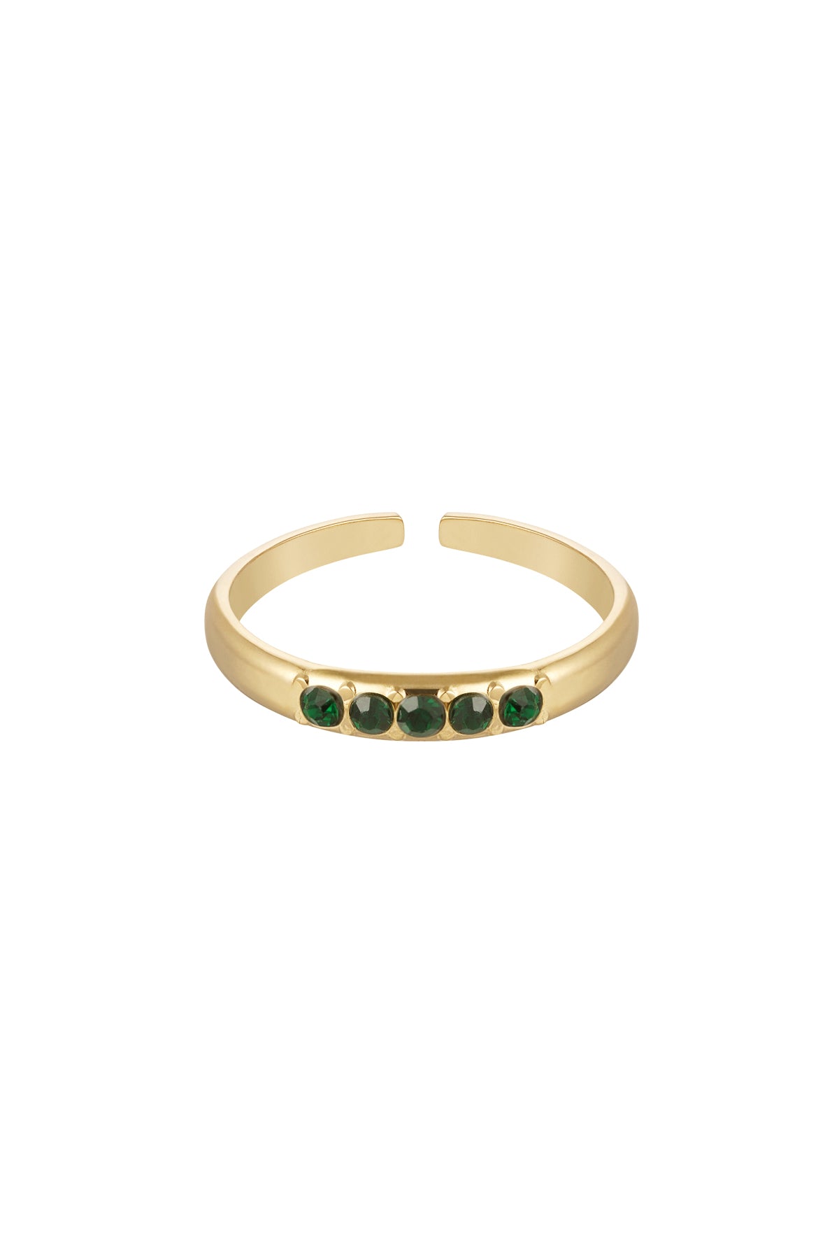 Ring mit Steinen - Edelstahl