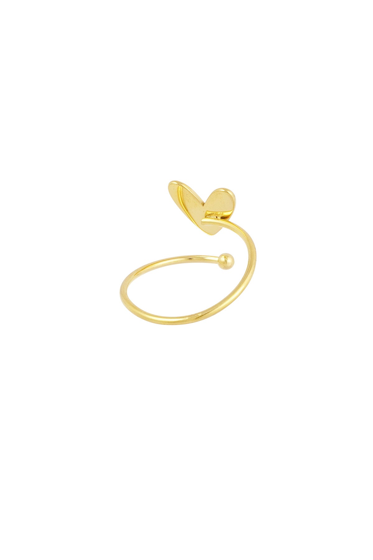 Verdrehter Liebesring – Goldfarbe  - Goldfarbefarbe