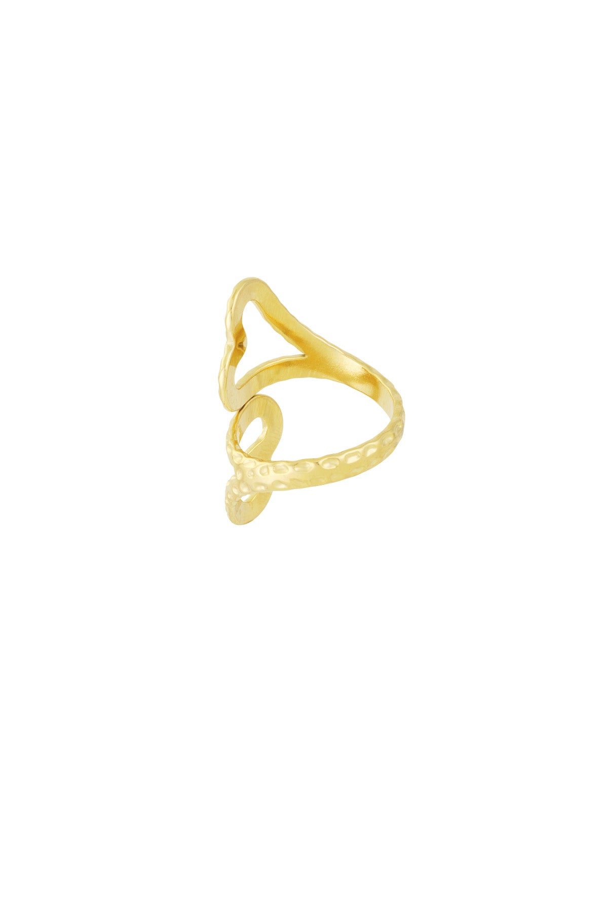 Doppelter Herzring - Goldfarben